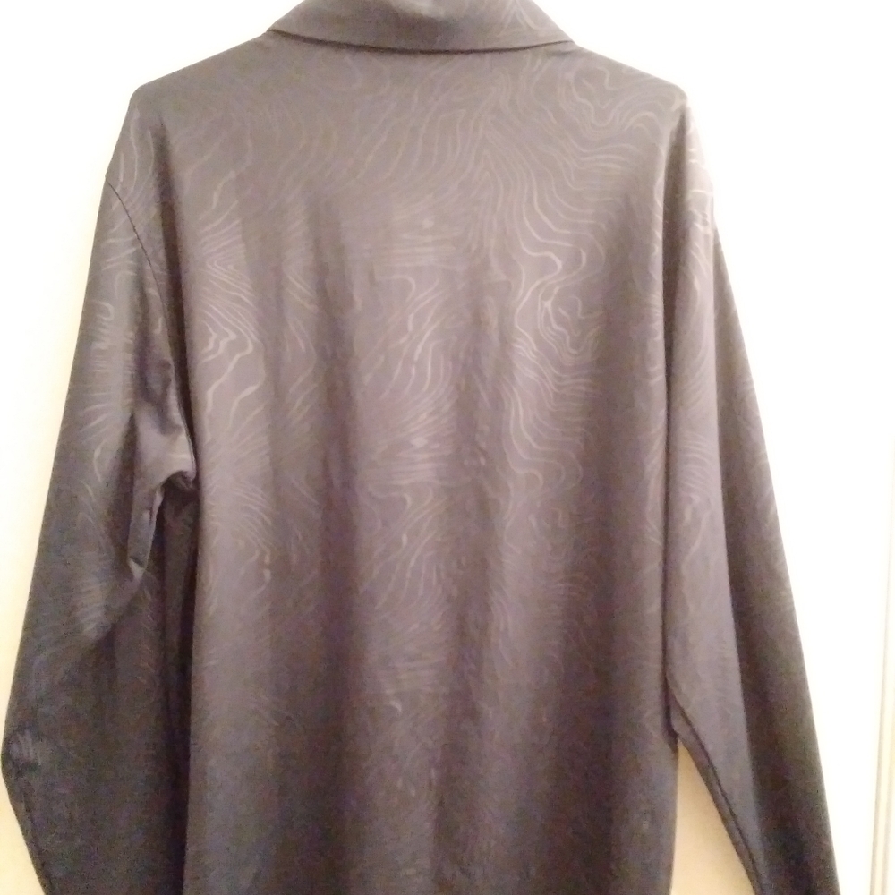 MAelreg performance polo Long sleeve XL Dark blue swirl pattern yellow t… - Picture 2 of 15